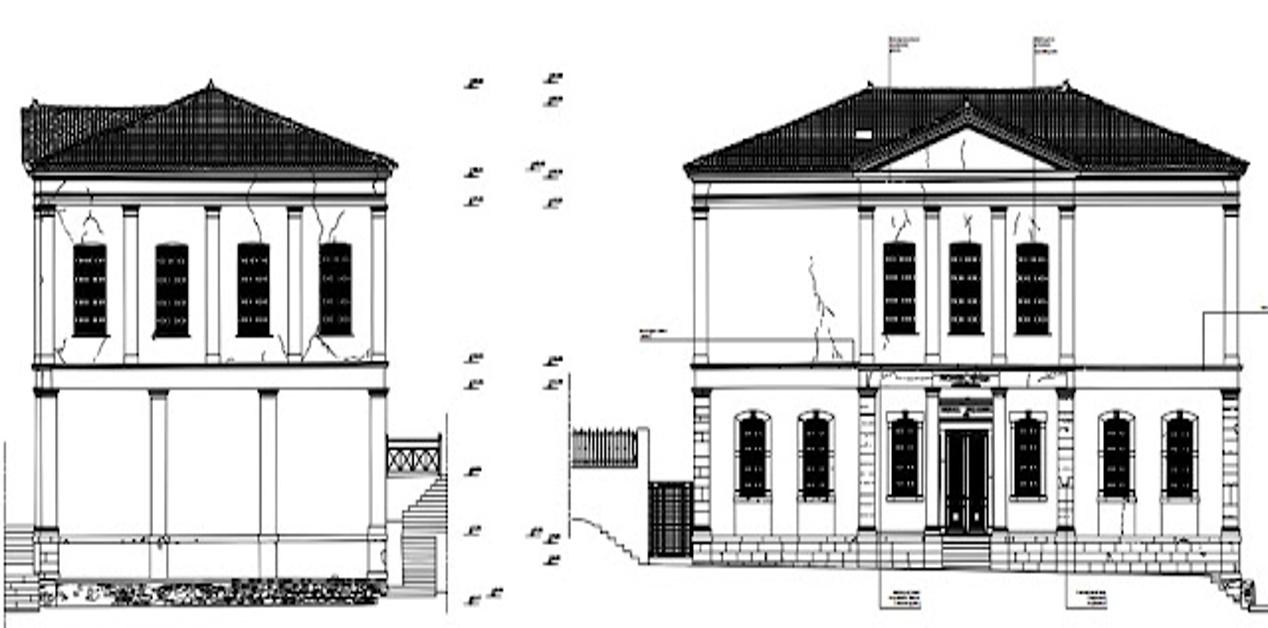 Αρχιτεκτονικό σχέδιο του Αρχαιολογικού Μουσείου Βαθέος Σάμου