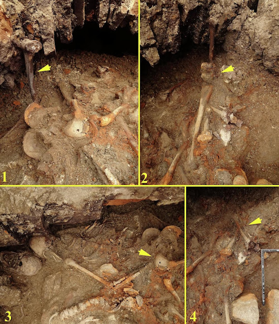 Ανθρώπινοι σκελετοί θυμάτων σεισμού του 4ου αιώνα μ.Χ. σε ανασκαφή στη ρωμαϊκή Ηράκλεια Σιντική.