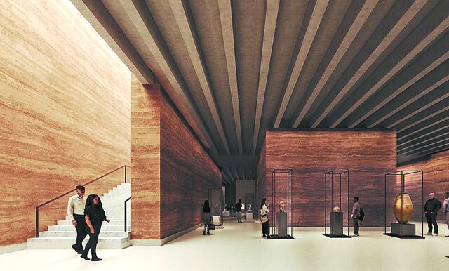 Εσωτερικός εκθεσιακός χώρος της νέας επέκτασης του Εθνικού Αρχαιολογικού Μουσείου