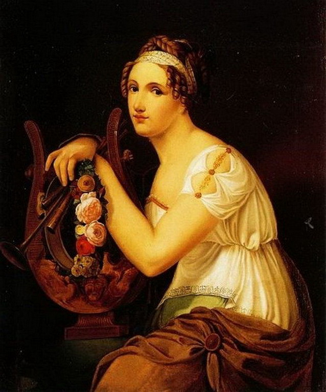 Πίνακας Μούσα Ευτέρπη, Φίλιππος Μαργαρίτης, ακαδημαϊκή ζωγραφική, ρομαντισμός