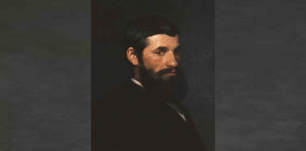 Νικηφόρος Λύτρας: Κορυφαίος Ζωγράφος - Αυτοπροσωπογραφία του Νικηφόρου Λύτρα (19ος αι.). Έλαιο σε καμβά, με τον ζωγράφο να κοιτάζει προς τα δεξιά, φωτισμένος έντονα από το πλάι. (Ιδανικό για SEO: Νικηφόρος Λύτρας, Αυτοπροσωπογραφία, Πορτρέτο).