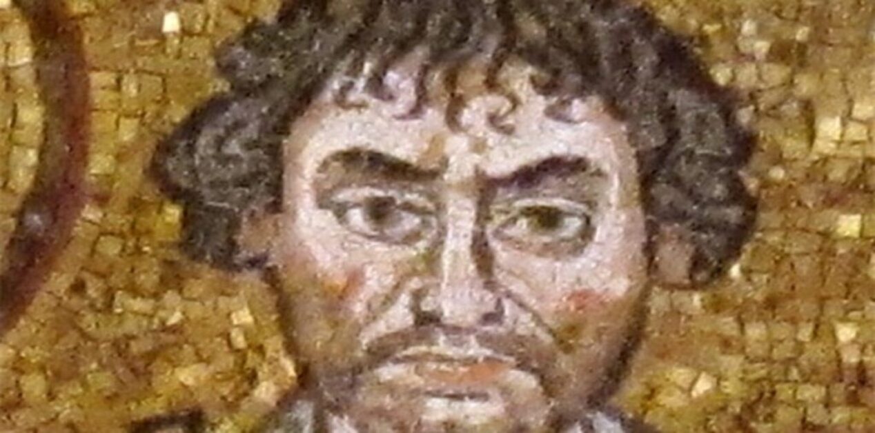 Ψηφιδωτή απεικόνιση του Ναρσή, Βυζαντινού στρατηγού του 6ου αιώνα και στενού συνεργάτη του αυτοκράτορα Ιουστινιανού.