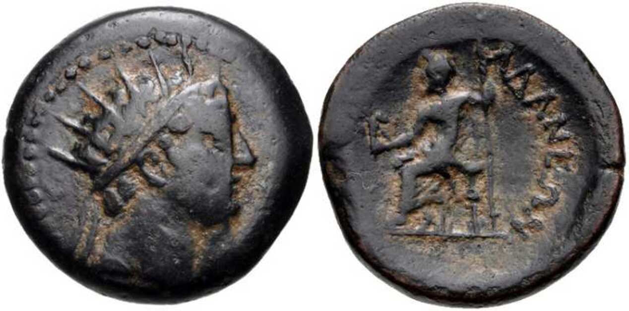 Αρχαίο νόμισμα Αδάνων Κιλικίας που απεικονίζει τον Δία και φέρει την επιγραφή ΑΔΑΝΕΩΝ.