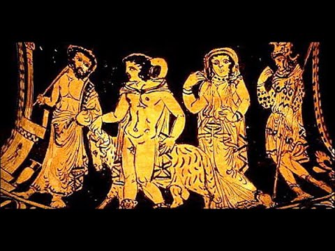 Έλλη: Ο Τραγικός Μύθος, το Χρυσόμαλλο Δέρας και ο Ελλήσποντος 5 Μια φωτογραφία ενός αρχαίου ελληνικού ερυθρόμορφου αγγείου που απεικονίζει μια σκηνή με τέσσερις μυθολογικές φιγούρες, συμπεριλαμβανομένου ενός άνδρα που κρατά ένα κριάρι, που πιθανώς αναπαριστά τον Φρίξο και την Έλλη.